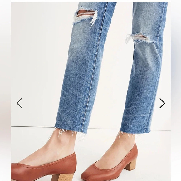 Madewell The High-Rise Slim Crop Boyiean: Knee-Rip Edition blue size 25 - Picture 16 of 16